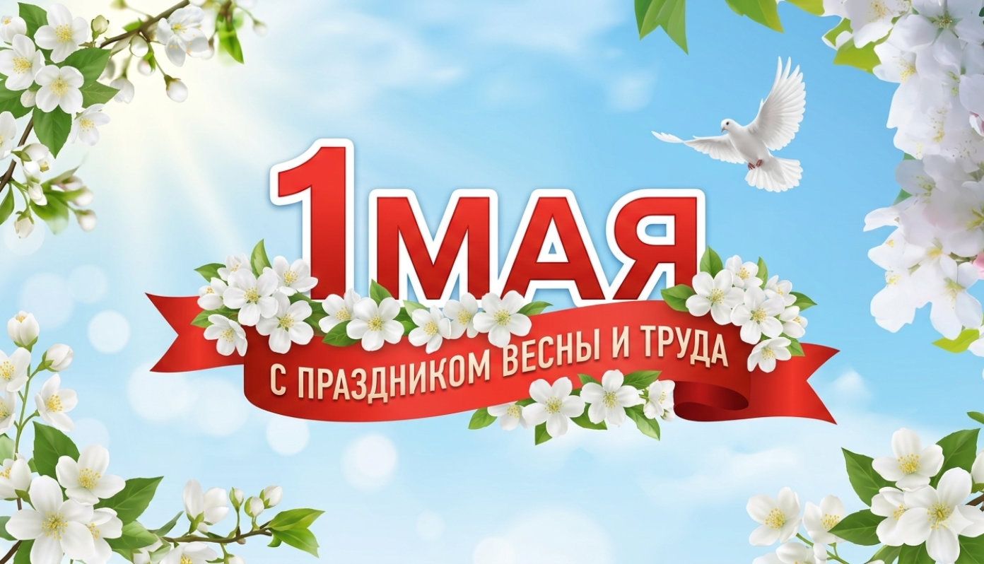 С праздником Весны и Труда — 1 Мая!